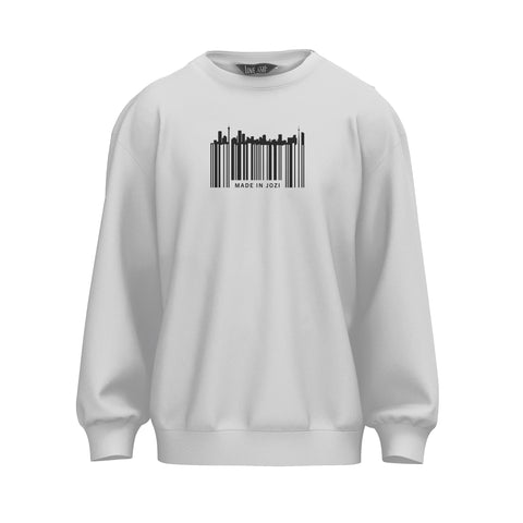 Barcode Sweater | white