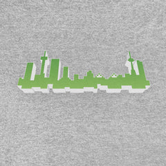 BlockedCity Sweater | melange grey + green