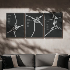 Interchange Posters | set of three | black