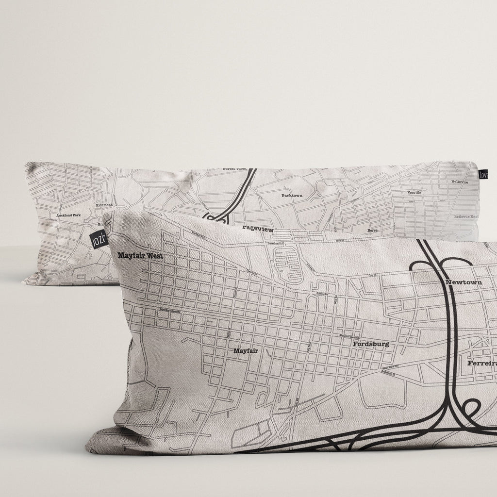 Long CityMap Pillow