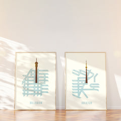 TowerMap Poster | set of both