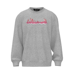 BlockedCity Sweater | melange grey + pink